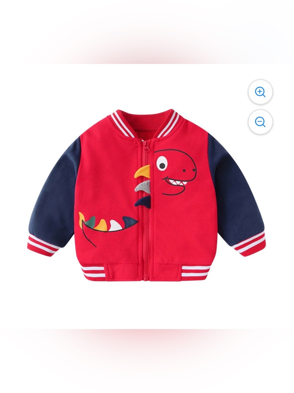 New Kids Red Dino Zip-Up Jacket - size 110cm
